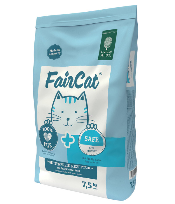 GREEN PETFOOD Trockenfutter für Katzen FairCat® Safe Adult, Insekten, 7,5 kg