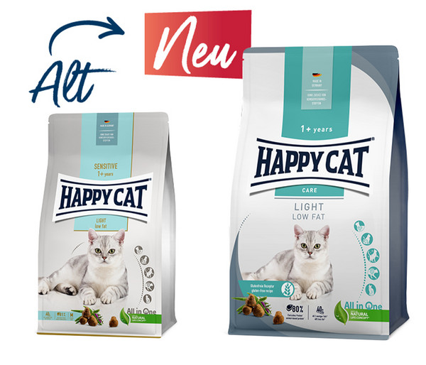 Happy Cat Trockenfutter für Katzen Care Adult Light