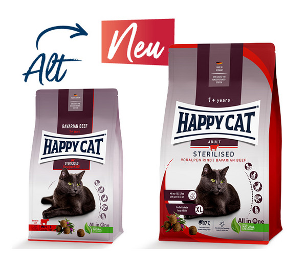 Happy Cat Trockenfutter für Katzen Sterilised Adult