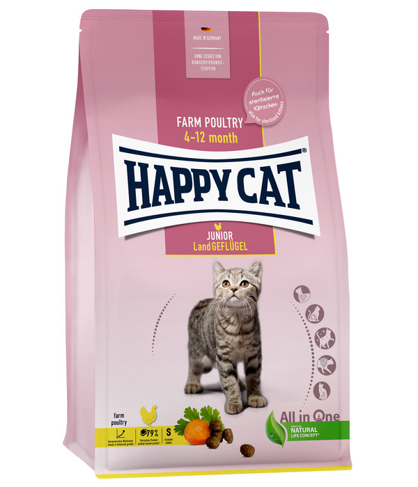 Happy Cat Trockenfutter für Katzen Young Junior
