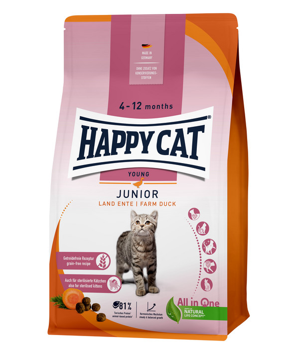 Happy Cat Trockenfutter für Katzen Young Junior