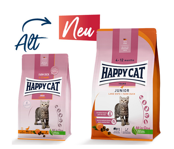 Happy Cat Trockenfutter für Katzen Young Junior