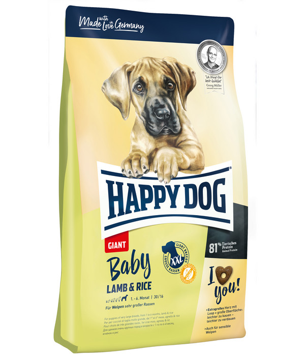 Happy Dog Trockenfutter für Hunde Giant Baby Lamm & Reis, 15 kg