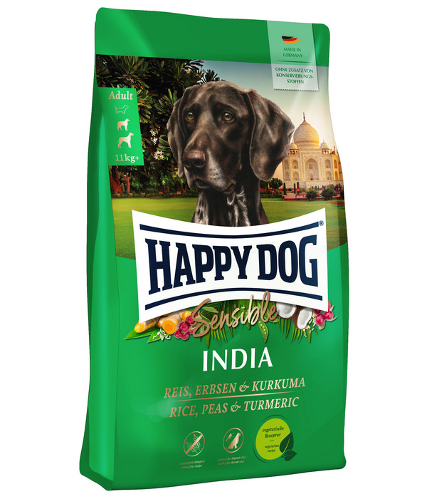 Happy Dog Trockenfutter für Hunde Supreme Sensible India, Reis & Erbsen