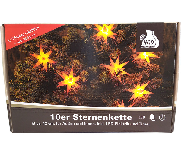 HGD LED-Sternenhänger, 10 LEDs, warmweiß