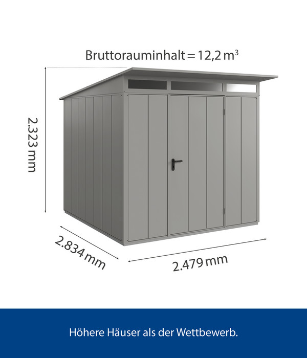 Hörmann Berry-Gerätehaus Modern-P Typ 2, ca. B247,9/H232,3/T283,4 cm