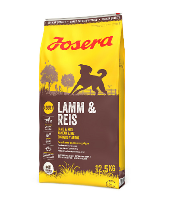 Josera Trockenfutter für Hunde, Adult, Lamm & Reis, 12,5 kg