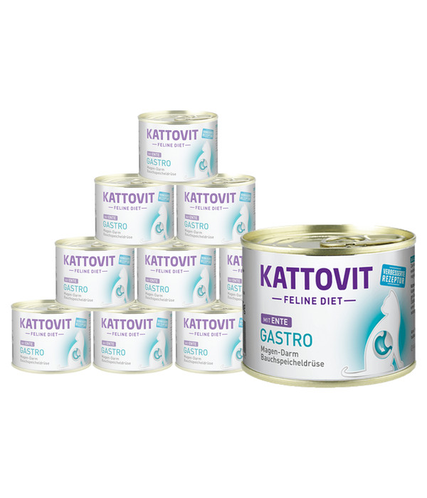 KATTOVIT Feline Diet Nassfutter für Katzen Gastro, 12 x 185 g