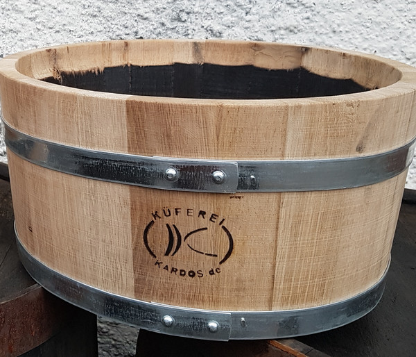 Küferei Kardos Holz-Weinfasskübel, rund, braun
