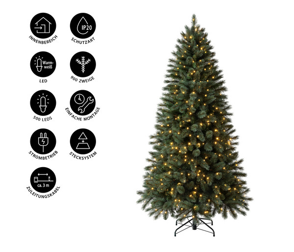 Dehner künstlicher LED-Weihnachtsbaum Odin, ca. 210 cm