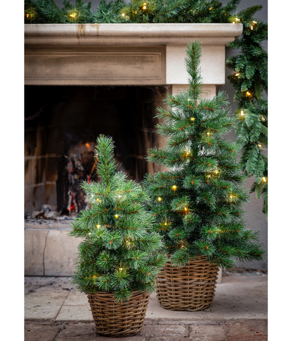 Künstlicher LED-Weihnachtsbaum Glendon, getopft