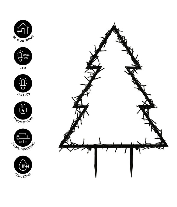 LED Gartenstecker Tannenbaum, ca. H75 cm