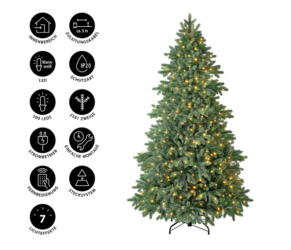 Dehner künstlicher LED-Weihnachtsbaum Lyra, ca. H210 cm