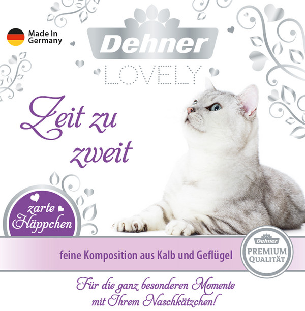 Dehner Premium Lovely Nassfutter für Katzen Zeit zu zweit, 100 g