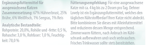 Dehner Premium Lovely Nassfutter für Katzen Lass es dir schmecken!, 70 g