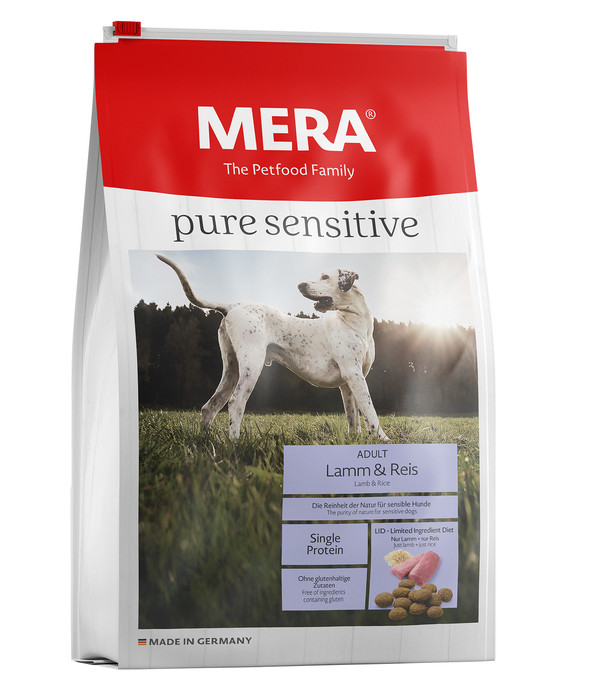 MERA® Trockenfutter für Hunde pure sensitive Adult, Lamm & Reis