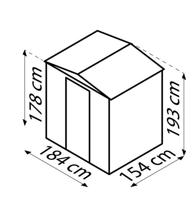 Globel Gerätehaus Somnium 65, ca. B184/H193/T154 cm