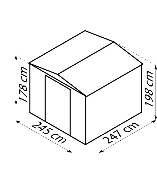 Globel Gerätehaus Somnium 88, ca. B245/H198/T247 cm