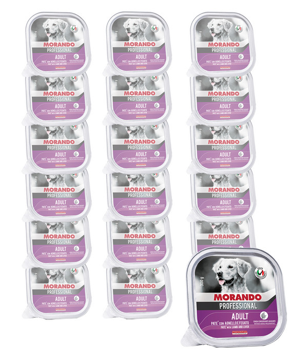 MORANDO Professional Nassfutter für Hunde Pastete Adult, 18 x 300 g