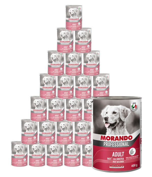 MORANDO Professional Nassfutter für Hunde Pastete Adult, 24 x 400 g