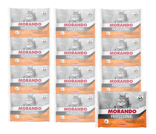 MORANDO Professional Nassfutter für Katzen Adult Multipack, Huhn & Kalb, 12 x 400 g