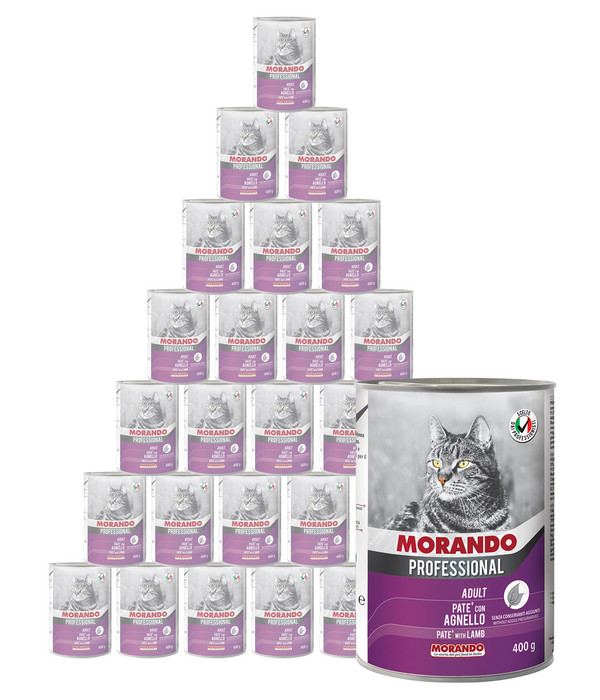 MORANDO Professional Nassfutter für Katzen Pastete Adult, 24 x 400 g