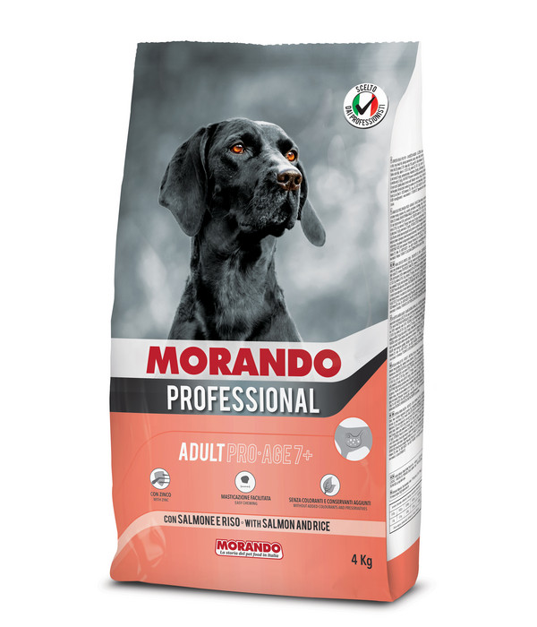 MORANDO Professional Trockenfutter für Hunde Adult, Pro-Age 7+, 4 kg