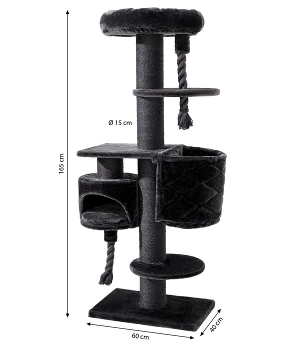 Nobby Kratzbaum Cupid XL, dunkelgrau, ca. B60/H165/T40 cm