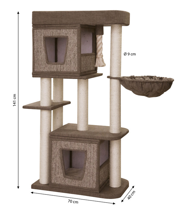 Nobby Kratzbaum Zati, dunkelbraun, ca. B70/H141/T40 cm