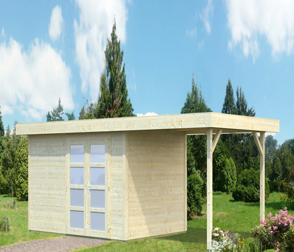 Palmako Gartenhaus Lara, inkl. Seitendach, ca. B636/H221/T310 cm