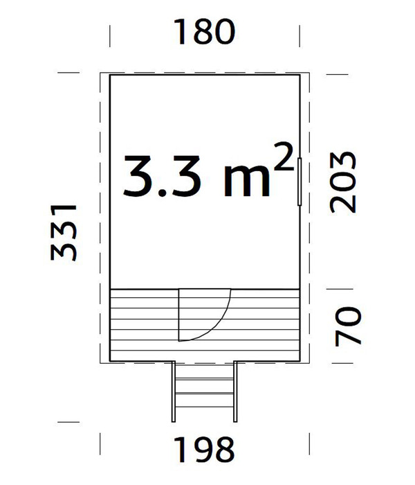 Palmako Spielhaus Huck, ca. B198/H225/T273 cm
