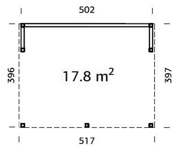 Palmako Pavillon Nova, ca. B517/H288/T397 cm