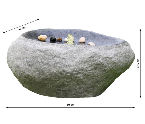 Dehner Polyresin-Gartenbrunnen Rock, ca. B60/H27,5/T40 cm