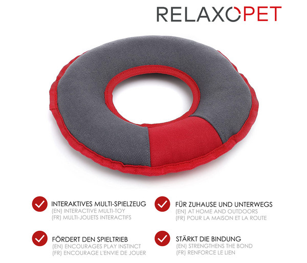 RelaxoPet® Hundespielzeug Multi-Ring, ca. Ø22/H5 cm