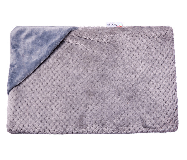 RelaxoPet® Kuscheldecke Multi-Plaid Cosy, rechteckig, grau/blau, ca. B95/T65 cm