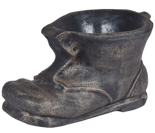 Roto Kunststoff-Pflanztopf Schuh, bronze, ca. B23,5/H38/T23,5 cm