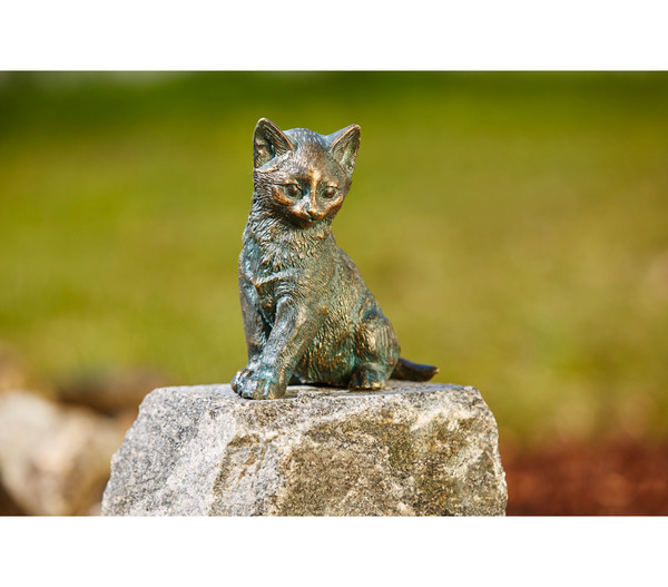 Rottenecker Bronze-Katze sitzend, 12 x 8 x 13 cm