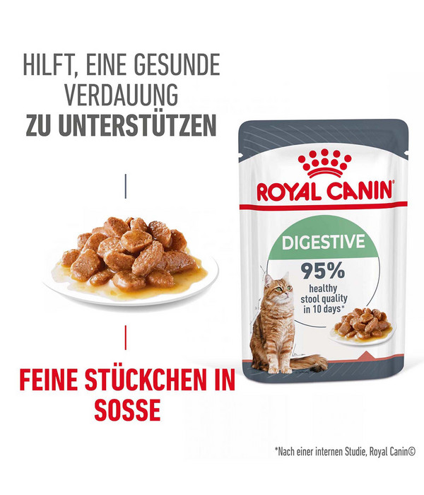 ROYAL CANIN® Nassfutter für Katzen Digestive Care in Soße, 12 x 85 g
