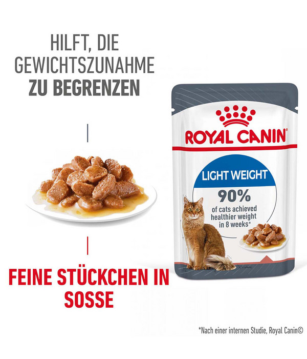 ROYAL CANIN® Nassfutter für Katzen Light Weight Care in Soße, 12 x 85 g