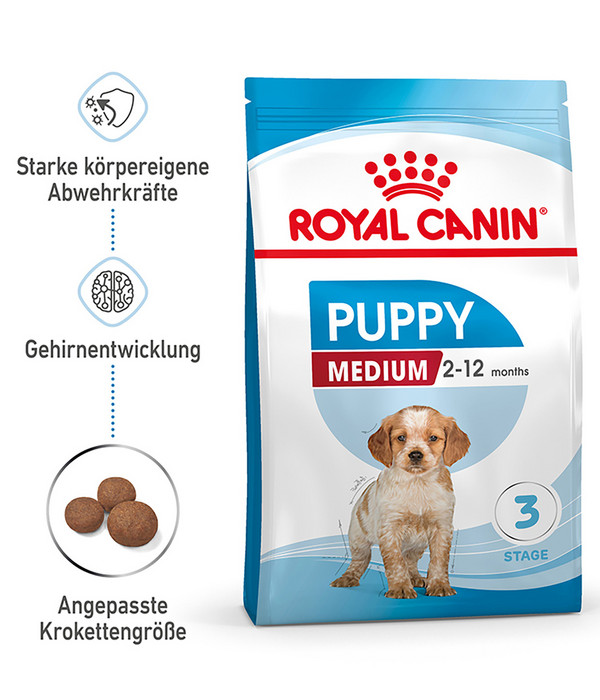 ROYAL CANIN® Trockenfutter für Hunde Medium Puppy