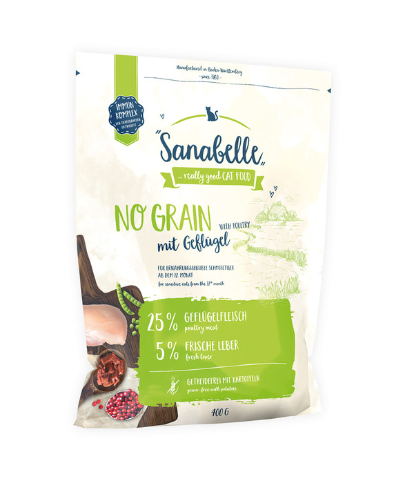 Sanabelle® Trockenfutter für Katzen No Grain Geflügel, 400 g