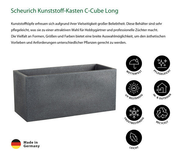 Scheurich Kunststoff-Kasten C-Cube Long, rechteckig