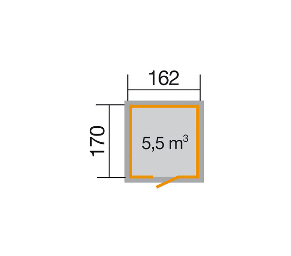 Weka Schwedenhaus Gr. 1, ca. B200/H220/T208 cm