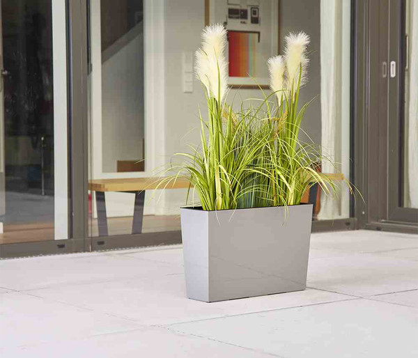 Siena Garden Kunststoff-Kasten Craon, eckig, grau, ca. B56/H36,5/T19 cm