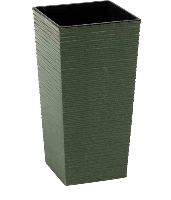 Siena Garden Kunststoff-Säulen ECO Nizza, konisch, grün, ca. B30/H57/T30 cm, 2er-Set