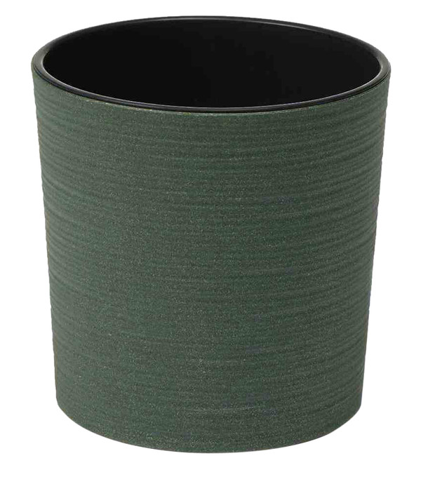 Siena Garden Kunststoff-Topf ECO Lens, rund, grün, ca. Ø30/H30,5 cm, 2er-Set