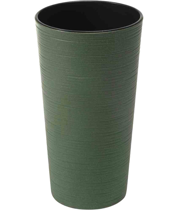 Siena Garden Kunststoff-Topf ECO Locon, konisch, grün, ca. Ø25/H46,5 cm, 2er-Set