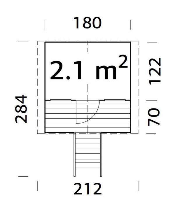 Palmako Spielhaus Toby, ca. B212/H287/T194 cm