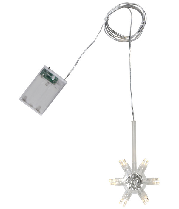 Star Trading LED-Lichterkette Lighty, 12 LEDs, warmweiß, ca. B14,5/H8,5/T0,5 cm