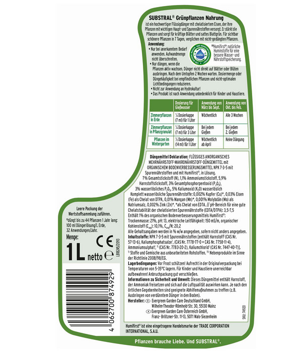 Substral® Grünpflanzen-Nahrung, flüssig, 1 l